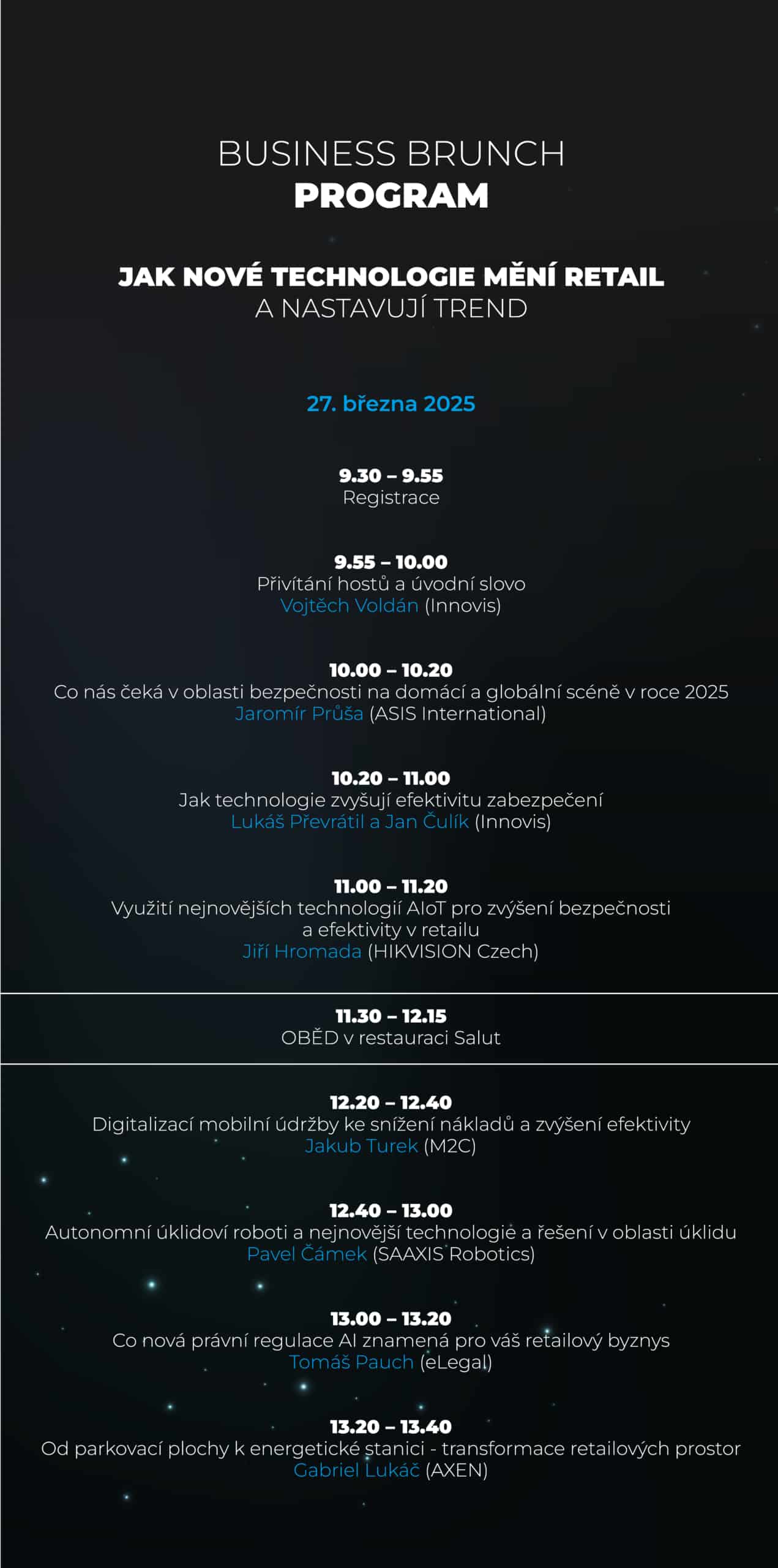 Business Brunch Program: Jak nové technologie mění retail